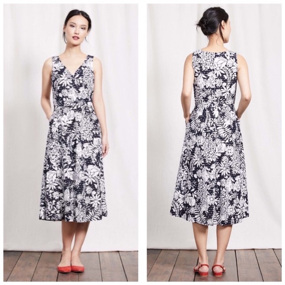 Boden Dresses & Skirts - BODEN Vanda Eyelet sleeveless Midi floral Dress WW292 Size 16L